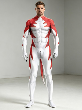 RotHalloween-Catsuit für Herren Zentai Sexy Animal Cosplay Skinny Catsuit Overall