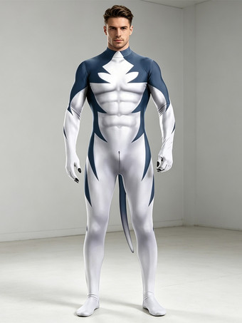 Dunkelblau Halloween-Catsuit für Herren Zentai Sexy Animal Cosplay Skinny Catsuit Overall