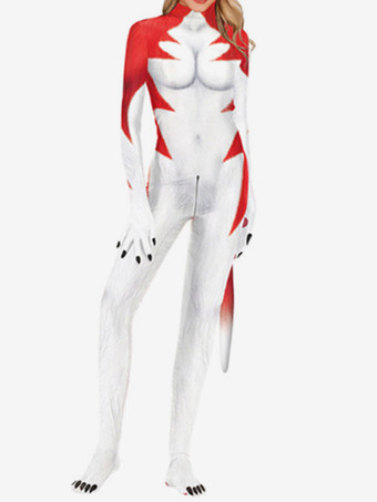 Halloween-Catsuit für Damen Zentai sexy Tier-Cosplay figurbetonter Catsuit Overall