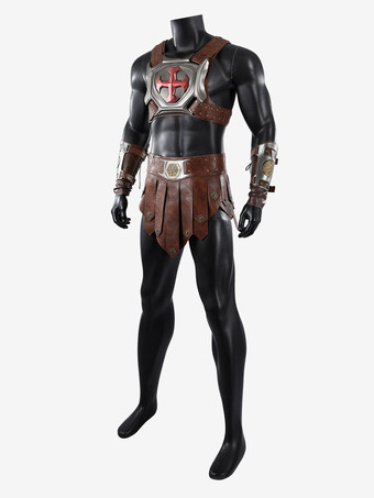 ヒーマン バトルアーマー コスチューム マスターズ・オブ・ザ・ユニバース ウォリアー衣装 胸当て付き 高品質コスプレセット