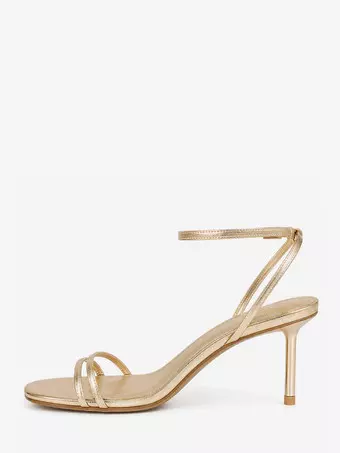 gold dress shoes for homecoming Party Open Toe High Heel Ankle Strap Shoes nike gold shoes