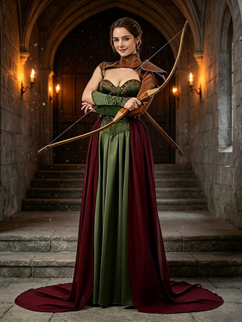 Grün Mittelalterliches Renaissance-Kostüm Wikingerkrieger-Soldatenkleid-Set Korsett langer Rock mit Schulterpanzer