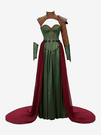 Mittelalterliches Renaissance-Kostüm Wikingerkrieger-Soldatenkleid-Set Korsett langer Rock mit Schulterpanzer