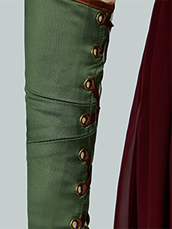 Mittelalterliches Renaissance-Kostüm Wikingerkrieger-Soldatenkleid-Set Korsett langer Rock mit Schulterpanzer