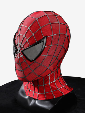 アルティメット・スパイダーマン ハーフフェイスマスク クラシック ライミスーツ小道具 テクスチャード加工3Dプリント 通気性のある生地