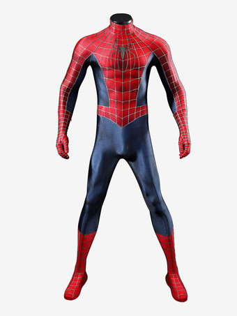 スパイダーマン2 コスプレ衣装セット 映画に忠実なピーター・パーカーのコスプレ衣装 全身スパンデックススーツ シリコンマスク付き