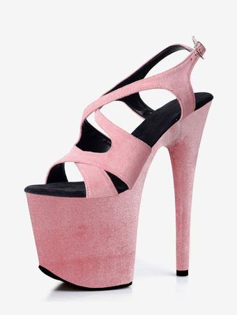 RosaSexy High Heel Sandalen Plateau offene Zehen Riemchenschuhe