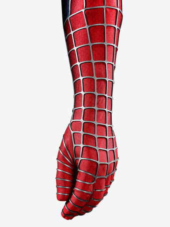 スパイダーマンコスチューム 大人用 ブランド ニューデイ コスプレ衣装セット クラシックな赤と青のジャンプスーツ シリコン製ウェブ付きフルマスク