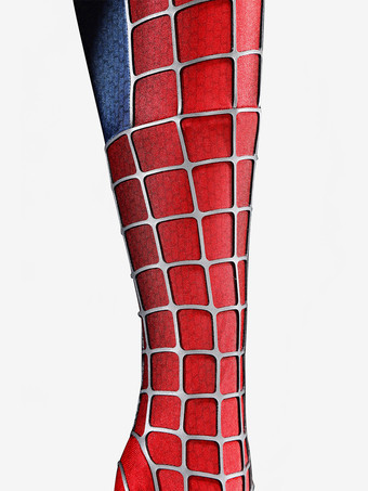 スパイダーマンコスチューム 大人用 ブランド ニューデイ コスプレ衣装セット クラシックな赤と青のジャンプスーツ シリコン製ウェブ付きフルマスク