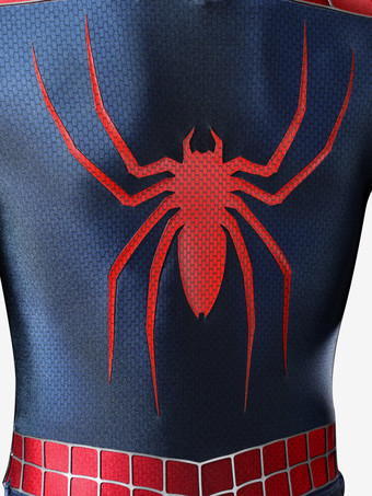 スパイダーマンコスチューム 大人用 ブランド ニューデイ コスプレ衣装セット クラシックな赤と青のジャンプスーツ シリコン製ウェブ付きフルマスク