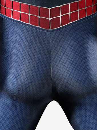 スパイダーマンコスチューム 大人用 ブランド ニューデイ コスプレ衣装セット クラシックな赤と青のジャンプスーツ シリコン製ウェブ付きフルマスク