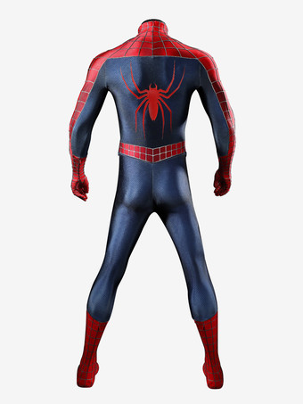 スパイダーマンコスチューム 大人用 ブランド ニューデイ コスプレ衣装セット クラシックな赤と青のジャンプスーツ シリコン製ウェブ付きフルマスク