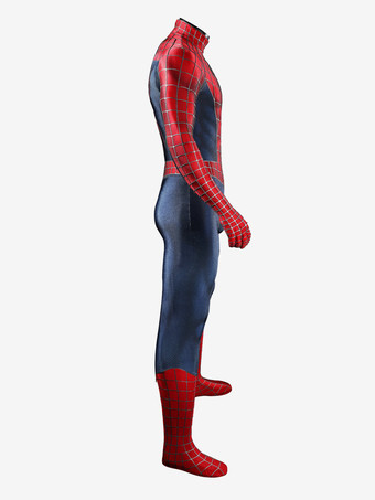スパイダーマンコスチューム 大人用 ブランド ニューデイ コスプレ衣装セット クラシックな赤と青のジャンプスーツ シリコン製ウェブ付きフルマスク