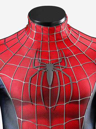 スパイダーマンコスチューム 大人用 ブランド ニューデイ コスプレ衣装セット クラシックな赤と青のジャンプスーツ シリコン製ウェブ付きフルマスク