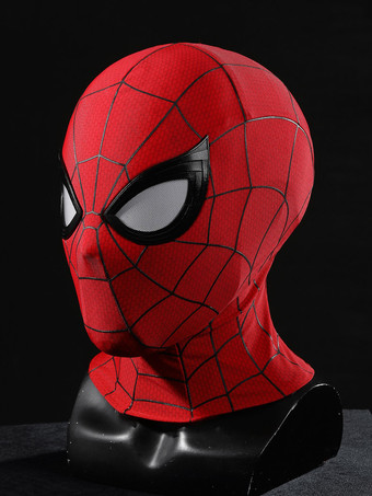 レッド スパイダーマンコスチューム 大人用 ブランド ニューデイ コスプレマスク ピーターパーカー クラシック レッド プロップ シリコン ウェブ フルマスク