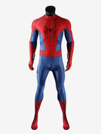 スパイダーマンコスチューム 大人用 ブランド ニューデイ コスプレ衣装 ピーター・パーカー シリコン製ウェブボディスーツ ハーフマスク付き