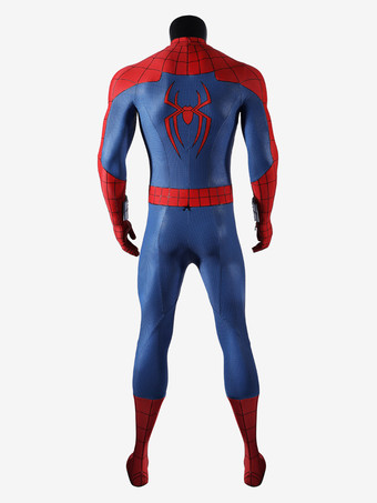 スパイダーマンコスチューム 大人用 ブランド ニューデイ コスプレ衣装 ピーター・パーカー シリコン製ウェブボディスーツ ハーフマスク付き