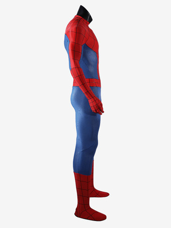 スパイダーマンコスチューム 大人用 ブランド ニューデイ コスプレ衣装 ピーター・パーカー シリコン製ウェブボディスーツ ハーフマスク付き