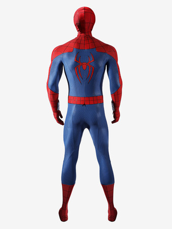 スパイダーマンコスチューム 大人用 ブランド ニューデイ コスプレ衣装 ピーター・パーカー シリコン製ウェブボディスーツ ハーフマスク付き