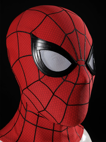 スパイダーマンコスチューム 大人用 ブランド ニューデイ コスプレ衣装 ピーター・パーカー シリコン製ウェブボディスーツ ハーフマスク付き