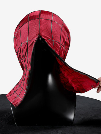 スパイダーマン2 コスプレマスク TASM2スタイル 3Dシリコン製ウェブハーフマスク コスチューム小道具