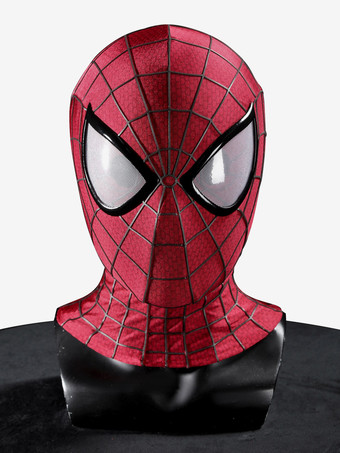 レッド スパイダーマン2 コスプレマスク TASM2スタイル 3Dシリコン製ウェブハーフマスク コスチューム小道具