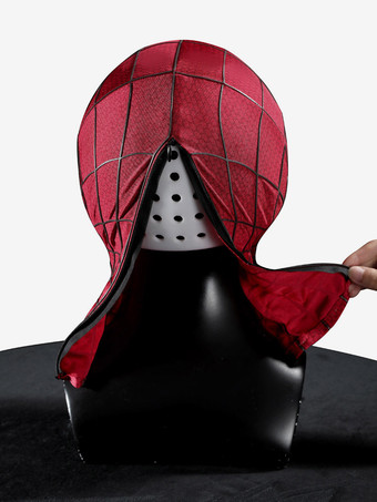 スパイダーマン2 コスプレマスク TASM2スタイル 3Dシリコン製ウェブ付きフルマスク コスチューム小道具