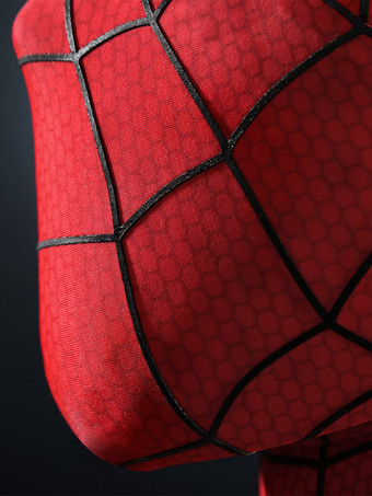 スパイダーマンコスチューム 大人用 ブランド ニューデイ コスプレマスク ピーターパーカー クラシック レッド プロップ シリコン ウェブ ハーフマスク