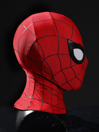 スパイダーマンコスチューム 大人用 ブランド ニューデイ コスプレマスク ピーターパーカー クラシック レッド プロップ シリコン ウェブ ハーフマスク