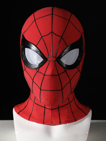 レッド スパイダーマンコスチューム 大人用 ブランド ニューデイ コスプレマスク ピーターパーカー クラシック レッド プロップ シリコン ウェブ ハーフマスク
