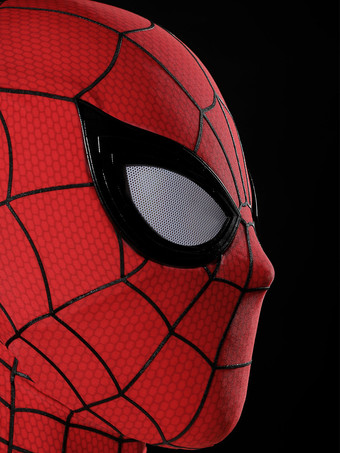 スパイダーマンコスチューム 大人用 ブランド ニューデイ コスプレマスク ピーターパーカー クラシック レッド プロップ シリコン ウェブ ハーフマスク