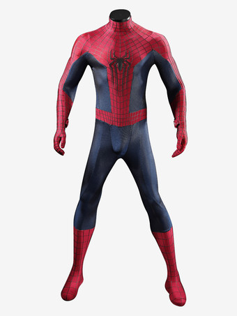 スパイダーマンコスチューム 大人用コスプレ衣装 全身スパンデックススーツ 立体シリコンウェブ付き フルフェイスマスク