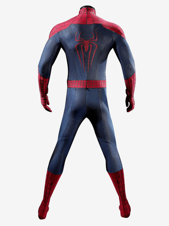 スパイダーマンコスチューム 大人用コスプレ衣装 全身スパンデックススーツ 立体シリコンウェブ付き フルフェイスマスク