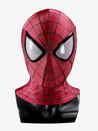 レッド スパイダーマン2 コスプレマスク TASM2スタイル 3Dシリコン製ウェブ付きフルマスク コスチューム小道具