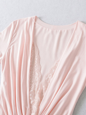 半袖ディープVレースボディスーツ レディース フロントギャザー スリムフィット ジャンプスーツ クラブウェア