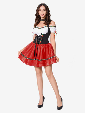 ドイツ・バイエルン地方のオクトーバーフェストビールガールコスチューム（女性用ディアンドルドレス）