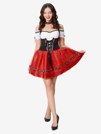 ドイツ・バイエルン地方のオクトーバーフェストビールガールコスチューム（女性用ディアンドルドレス）