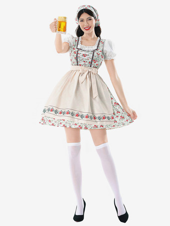 オクトーバーフェスト ディアンドル ドレス ディアンドル セット ミニ丈 メイド バイエルン ドイツ ミュンヘン ヴィーズン 女性用 カーニバル ビール フェスティバル