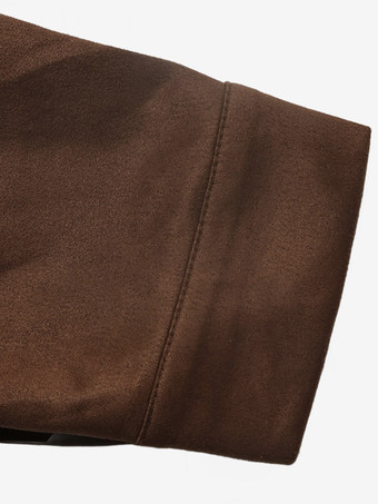 Cargojacke mit Kontrastkragen lockerer Schnitt überschnittene Schultern elastischer Saum Vintage-Kurzmantel