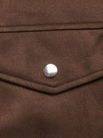 Cargojacke mit Kontrastkragen lockerer Schnitt überschnittene Schultern elastischer Saum Vintage-Kurzmantel