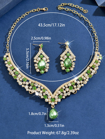 Brautschmuck-Set aus charmantem Metall