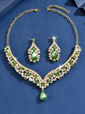 Brautschmuck-Set aus charmantem Metall
