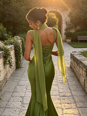 Abendkleid Ballkleid mit Trägern Ausschnitt Satinstoff formelles Partykleid