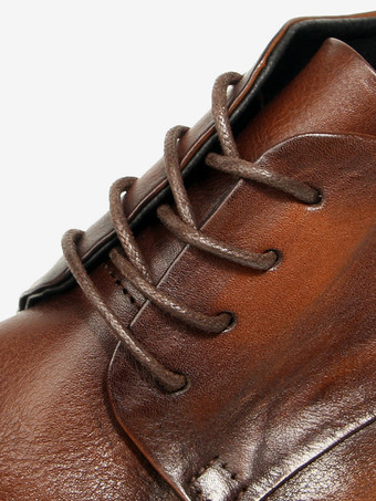 Braune Derby-Schuhe aus Rindsleder mit runder Zehenpartie Schnürschuhe Freizeitschuhe