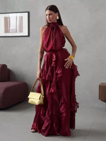 ladies burgundy dress WEDTREND Women Mother Of Bride Lace A-Line High Neck Long Sleeves Ruched Formal Dress, Burgundy / US10 CATEGORY::heels lighting conditions Duration:3 Days Royal Blue Mini Dress