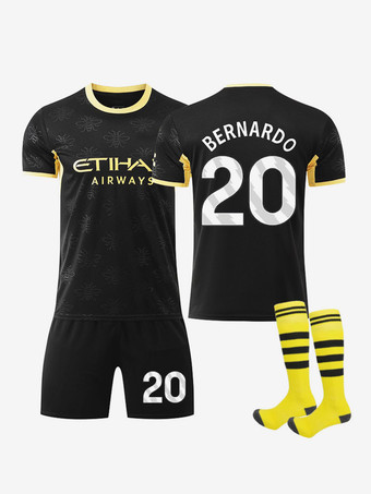 Nr. 2026/27 Nr. 9 Haaland Nr. 10 Cherki Man City Auswärtstrikot 3-teiliges Fußballset