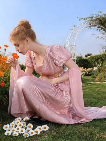 Regency-Damenkleid im Jane-Austen-Stil viktorianisches Kleid aus dem 19. Jahrhundert Empire-Kleid