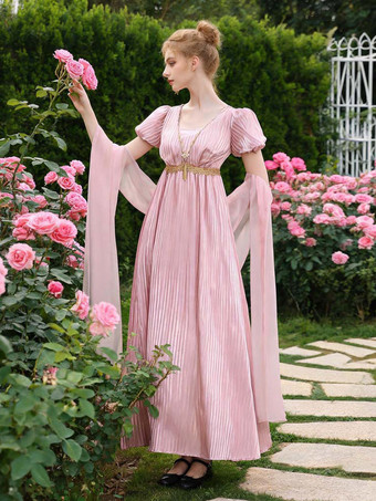 Regency-Damenkleid im Jane-Austen-Stil viktorianisches Kleid aus dem 19. Jahrhundert Empire-Kleid