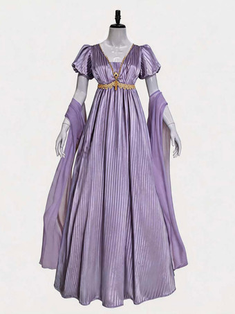 ViolettRegency-Damenkleid im Jane-Austen-Stil viktorianisches Kleid aus dem 19. Jahrhundert Empire-Kleid
