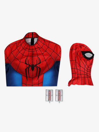 スパイダーマン ブランドニューデイ ピーター・パーカー マルチバーススーツ コスプレ衣装（フード付き）